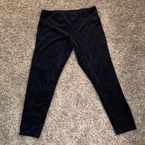 Time and tru black velvet soft leggings